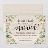 結婚式の招待状　食事と飲み物 招待状 (正面/裏面)