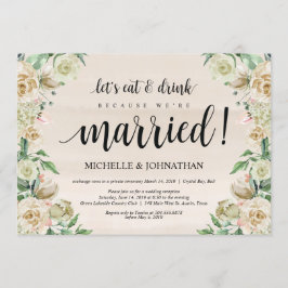 結婚式の招待状　食事と飲み物 招待状