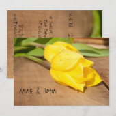 結婚式の招待状「黄色のチューリップ」 招待状 (正面/裏面)