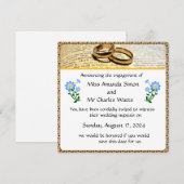 結婚式の招待状（2つの指輪と聖書のデザイン） 招待状 (正面/裏面)