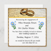 結婚式の招待状（2つの指輪と聖書） 招待状 (正面/裏面)