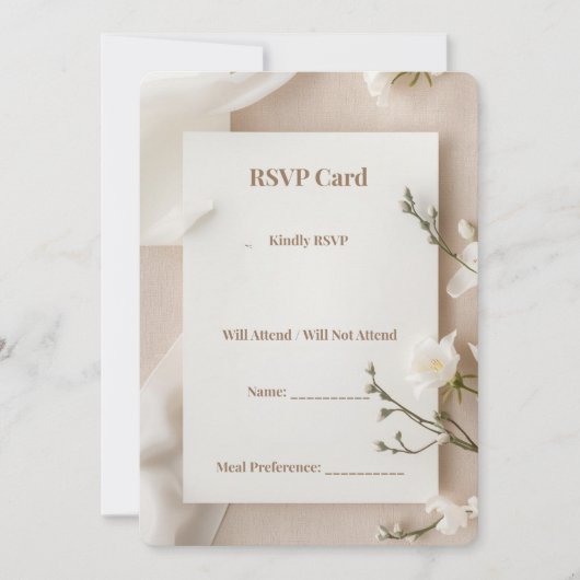 結婚式の招待状、RSVP、感謝のカードのセット ノートカード (正面)