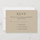 結婚式の招待状 RSVP 返信カード 文房具 招待状 (裏面)