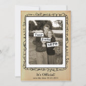 結婚式の招待状（Save the Date）写真テンプレート セーブザデート (正面)