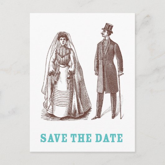結婚式の招待状(Save the Date) 案内ポストカード (正面)
