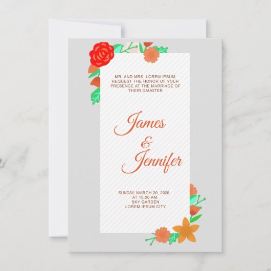 結婚式の招待状 #weddingstationery 招待状 (正面)