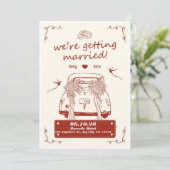 結婚式の招待状 We're Getting Married 招待状 (スタンド正面)