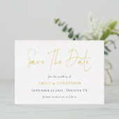 結婚式の招待状QRコードスクリプト 本物のような優雅さ 箔招待状 (立ち正面)