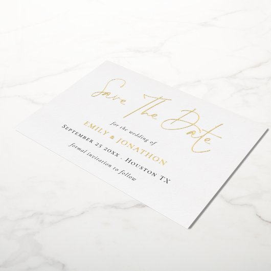 結婚式の招待状QRコードスクリプト 本物のような優雅さ 箔招待状 (回転した状態)