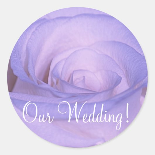 結婚式の招待状Seal_Lilac Rose_Our Wedding! ラウンドシール (正面)
