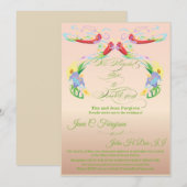 結婚式の招待状V2にご招待します 招待状 (正面/裏面)