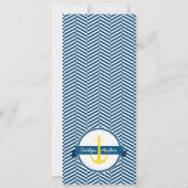 結婚式の招待航海のいかりハートネイビー黄 招待状 (裏面)