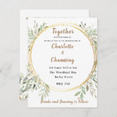 結婚式の招待 |エレガント | | RSVP |ハンスティング 招待状 (正面/裏面)