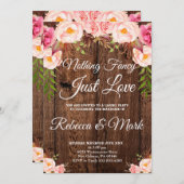 結婚式の招待、単ファンシーなる愛 招待状 (正面/裏面)