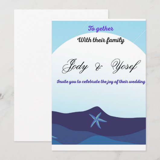 結婚式の招待 招待状 (正面/裏面)