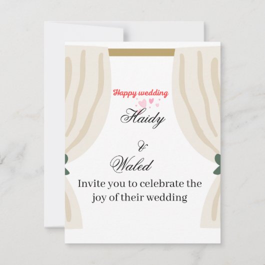 結婚式の招待 招待状 (裏面)