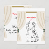 結婚式の招待 招待状 (正面/裏面)