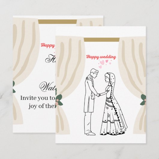 結婚式の招待 招待状 (正面/裏面)