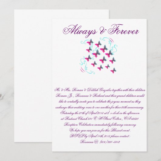 結婚式の招待 招待状 (正面/裏面)