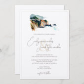 結婚式の招待 – 水の色のビッグサー 招待状 (正面/裏面)