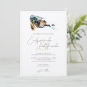 結婚式の招待 – 水の色のビッグサー 招待状 (スタンド正面)