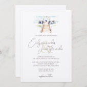 結婚式の招待 – 水彩でボードウォークの儀式 招待状 (正面/裏面)