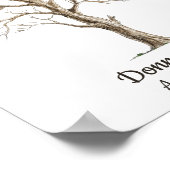 結婚式の指紋ツリー ポスター (角)