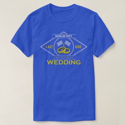 結婚式の指輪とパーティー、結婚式のため、独身最後の夜 Tシャツ (デザイン正面)