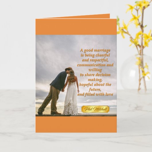 結婚式の挨拶状 カード (黄色い花)