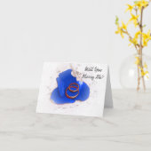 結婚式の提案カード私と結婚しますか。 青のバラ カード (黄色い花)