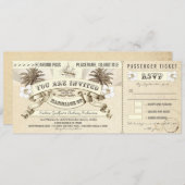 結婚式の搭乗券は招待状に札をつけます 招待状 (正面/裏面)