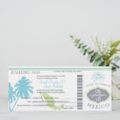結婚式の搭乗券 メキシコへ 招待状 (スタンド正面)