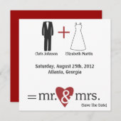 結婚式の数学 セーブザデート (正面/裏面)