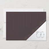 結婚式の新郎のスーツと新婦のドレスの招待状 招待状 (裏面)