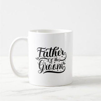 結婚式の新郎の父 タイポグラフィ マグ