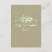 結婚式の方向はバーラップの春の花を梳きます エンクロージャーカード (裏面)