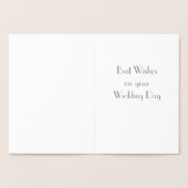 結婚式の日おめでとうグリーティングカード 箔カード (内部)