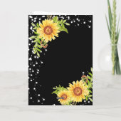 結婚式の日おめでとうフローラひまわり カード (裏面)