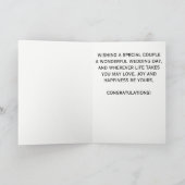 結婚式の日おめでとうモダン抽象芸術 カード (内部)