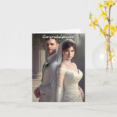 結婚式の日おめでとう カード (黄色い花)