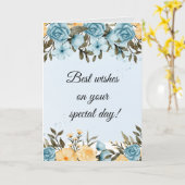 結婚式の日おめでとう カード (黄色い花)