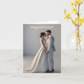 結婚式の日おめでとう カード (黄色い花)