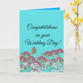 結婚式の日おめでとう カード (黄色い花)