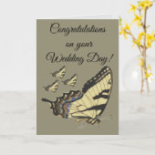 結婚式の日おめでとう カード (黄色い花)