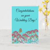 結婚式の日おめでとう カード (黄色い花)