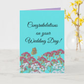 結婚式の日おめでとう カード (黄色い花)