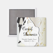 結婚式の日その特別な日の記念 マグネット (正面/裏面)