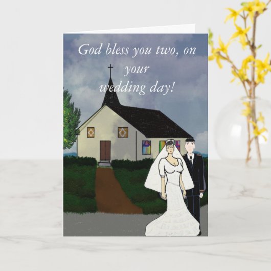 結婚式の日にカード カード (黄色い花)