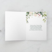 結婚式の日にママとパパに白いバラ サンキューカード (内部)