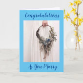 **結婚式の日に一生の愛を祈ります** カード (黄色い花)